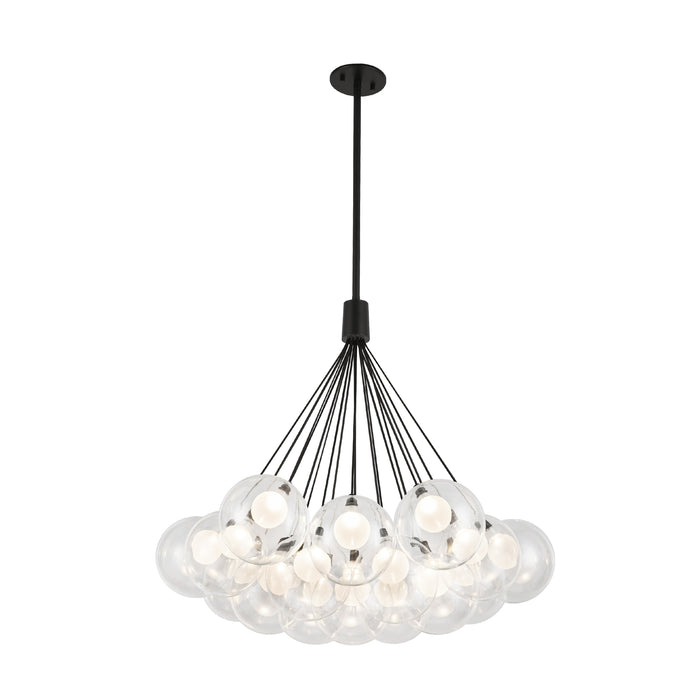 Bolla LED Chandelier Black-Mid. Chandeliers-Kuzco Lighting-Lighting Design Store