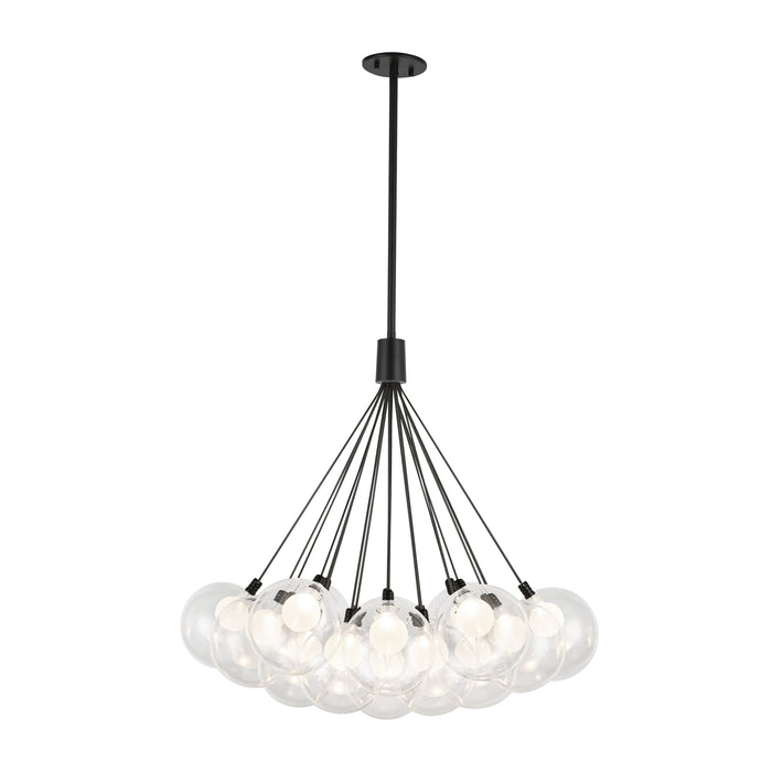 Bolla LED Chandelier Black-Mid. Chandeliers-Kuzco Lighting-Lighting Design Store