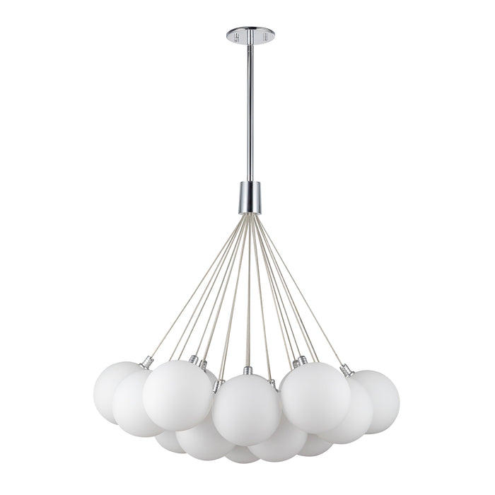 Bolla LED Chandelier Opal Glass-Mid. Chandeliers-Kuzco Lighting-Lighting Design Store