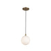 Bolla LED Pendant Brushed Gold/Opal Glass-Mini Pendants-Kuzco Lighting-Lighting Design Store