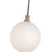 Bolla LED Pendant Brushed Gold/Opal Glass-Mini Pendants-Kuzco Lighting-Lighting Design Store