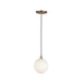 Bolla LED Pendant Brushed Gold/Opal Glass-Mini Pendants-Kuzco Lighting-Lighting Design Store