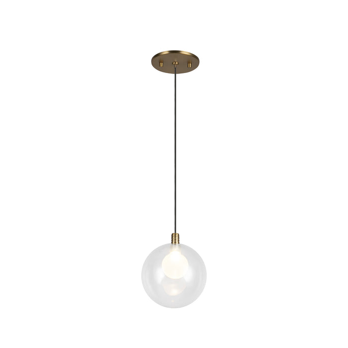 Bolla LED Pendant Brushed Gold-Mini Pendants-Kuzco Lighting-Lighting Design Store