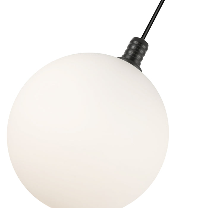 Bolla LED Pendant Black/Opal Glass-Mini Pendants-Kuzco Lighting-Lighting Design Store