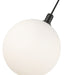 Bolla LED Pendant Black/Opal Glass-Mini Pendants-Kuzco Lighting-Lighting Design Store