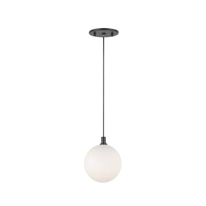 Bolla LED Pendant Black/Opal Glass-Mini Pendants-Kuzco Lighting-Lighting Design Store