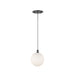 Bolla LED Pendant Black/Opal Glass-Mini Pendants-Kuzco Lighting-Lighting Design Store