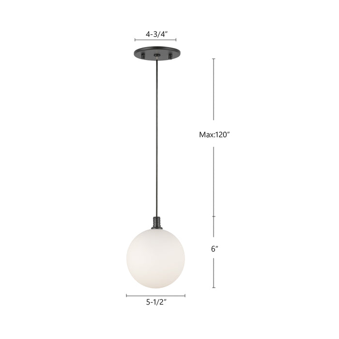 Bolla LED Pendant Black-Mini Pendants-Kuzco Lighting-Lighting Design Store