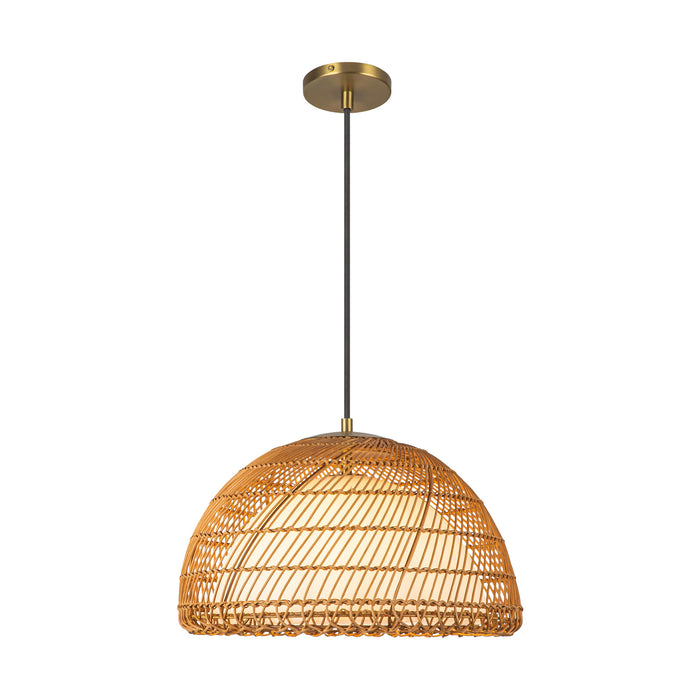 Bondi One Light Pendant Brushed Gold/Opal-Pendants-Alora-Lighting Design Store