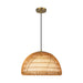Bondi One Light Pendant Brushed Gold/Opal-Pendants-Alora-Lighting Design Store