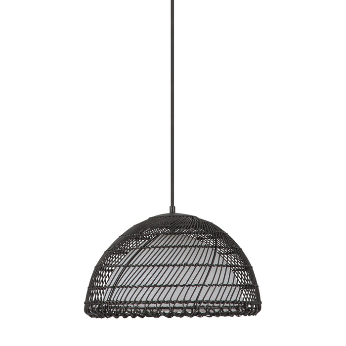 Bondi One Light Pendant Matte Black/Opal-Pendants-Alora-Lighting Design Store