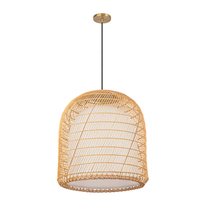 Bondi One Light Pendant Brushed Gold/Opal Glass-Pendants-Alora-Lighting Design Store