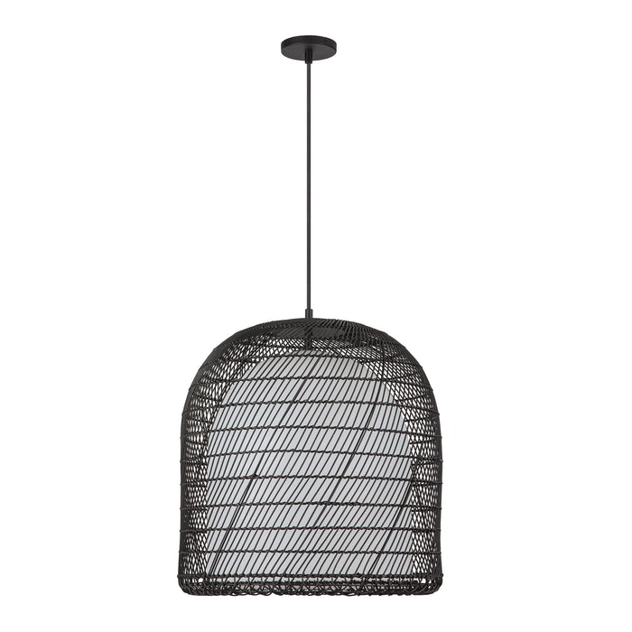 Bondi One Light Pendant Matte Black/Opal Glass-Pendants-Alora-Lighting Design Store