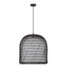 Bondi One Light Pendant Matte Black/Opal Glass-Pendants-Alora-Lighting Design Store