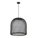 Bondi One Light Pendant Matte Black/Opal Glass-Pendants-Alora-Lighting Design Store