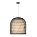 Bondi One Light Pendant Matte Black/Opal Glass-Pendants-Alora-Lighting Design Store