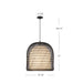 Bondi One Light Pendant Matte Black/Opal Glass-Pendants-Alora-Lighting Design Store