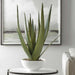 Evarado Planter Glossy White-Home Accents-Uttermost-Lighting Design Store