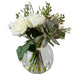 Belmonte Floral Bouquet & Vase Berries, Greenery, Seed Pods, Succulents And Cream Roses In A Clear-Home Accents-Uttermost-Lighting Design Store