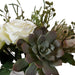 Belmonte Floral Bouquet & Vase Berries, Greenery, Seed Pods, Succulents And Cream Roses In A Clear-Home Accents-Uttermost-Lighting Design Store