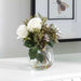 Belmonte Floral Bouquet & Vase Berries, Greenery, Seed Pods, Succulents And Cream Roses In A Clear-Home Accents-Uttermost-Lighting Design Store