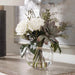 Belmonte Floral Bouquet & Vase Berries, Greenery, Seed Pods, Succulents And Cream Roses In A Clear-Home Accents-Uttermost-Lighting Design Store