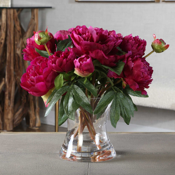 Prima Peony Peony Bouquet Clear-Home Accents-Uttermost-Lighting Design Store