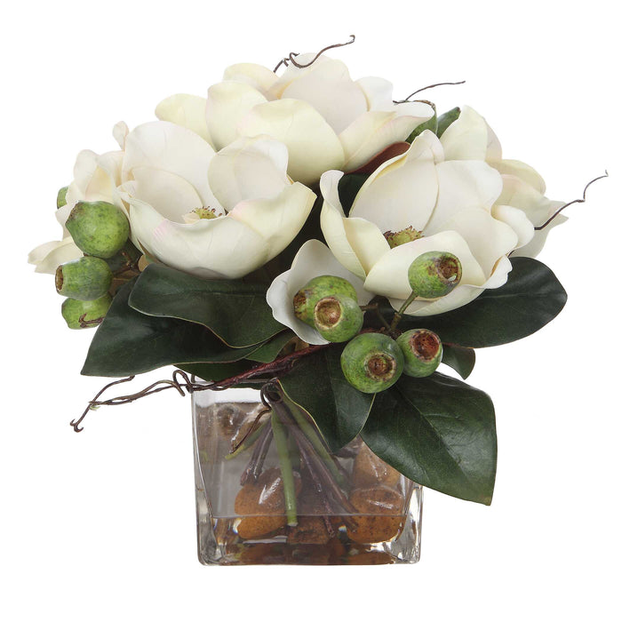 Dobbins Magnolia Artificial Flower Natural-Home Accents-Uttermost-Lighting Design Store