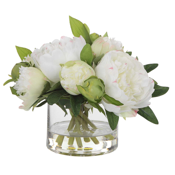Garden Peony Artificial Flower Clear-Home Accents-Uttermost-Lighting Design Store