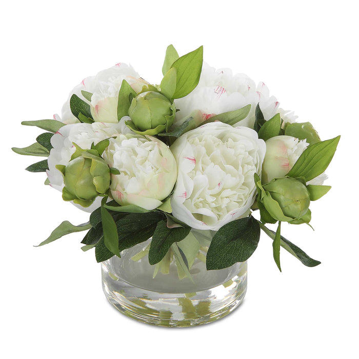 Garden Peony Artificial Flower Clear-Home Accents-Uttermost-Lighting Design Store