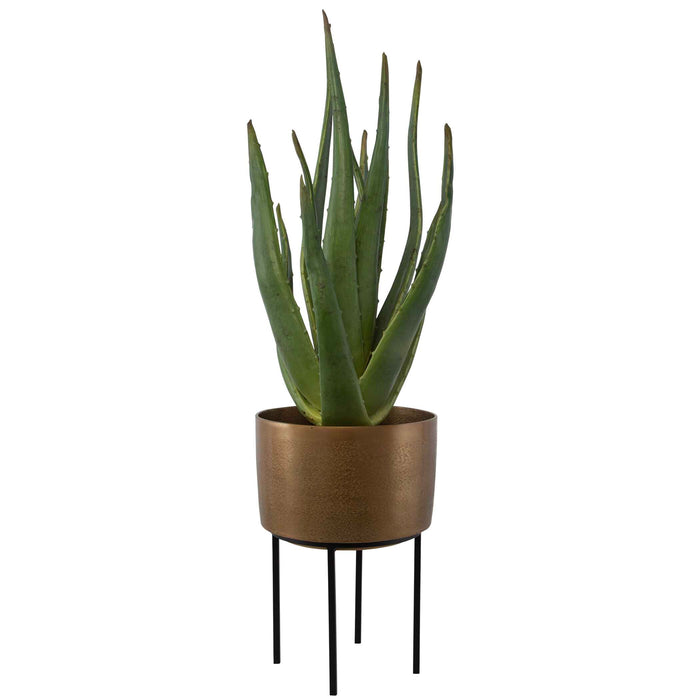 Arabia Planter Antique Brass-Home Accents-Uttermost-Lighting Design Store