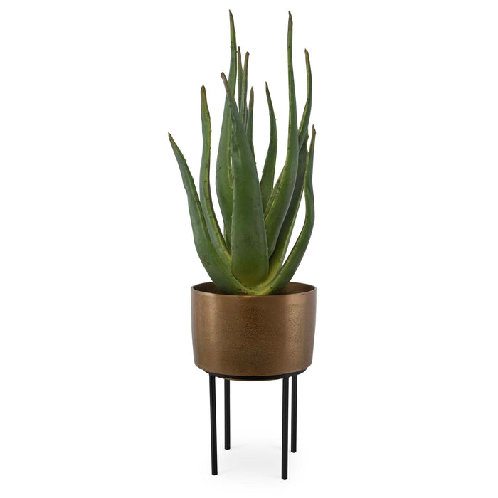 Arabia Planter Antique Brass-Home Accents-Uttermost-Lighting Design Store