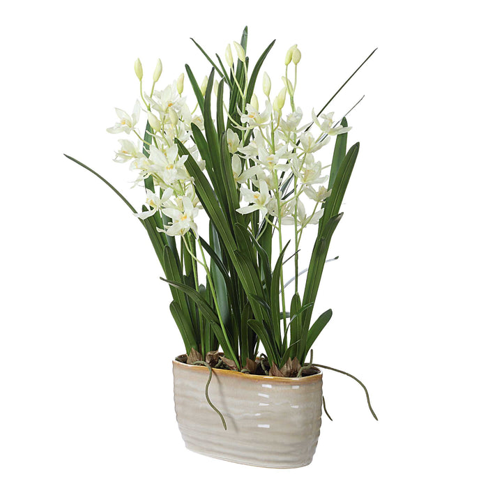 Ariana Orchid Planter Cream-Home Accents-Uttermost-Lighting Design Store