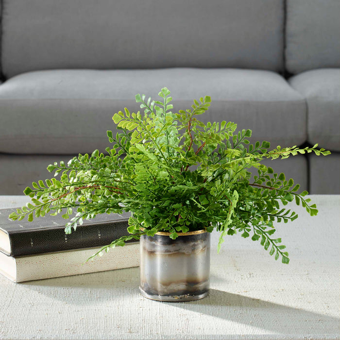 Maidenhair Fern Container Gold-Home Accents-Uttermost-Lighting Design Store