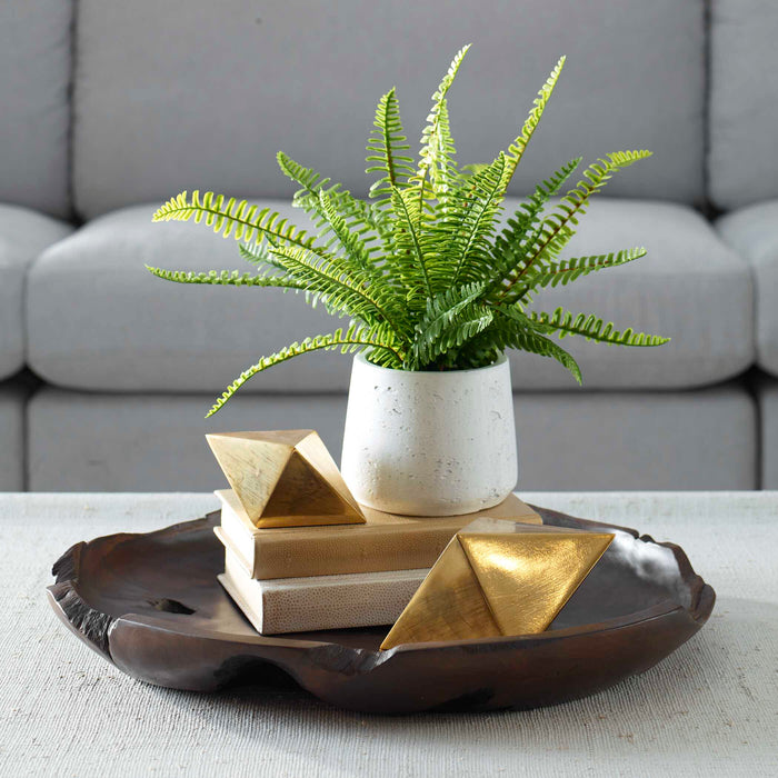 Boston Fern Ceramic Pot White-Home Accents-Uttermost-Lighting Design Store