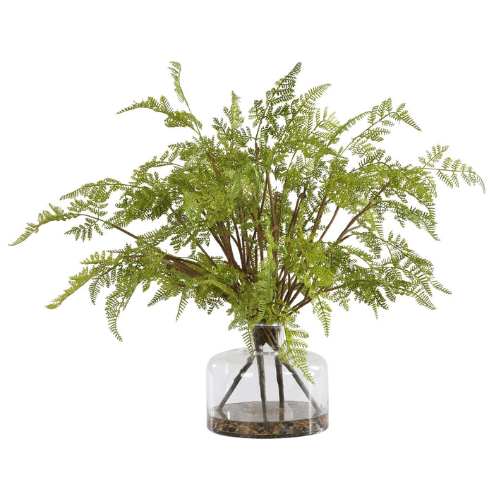 Woodland Fern Centerpiece Clear-Home Accents-Uttermost-Lighting Design Store