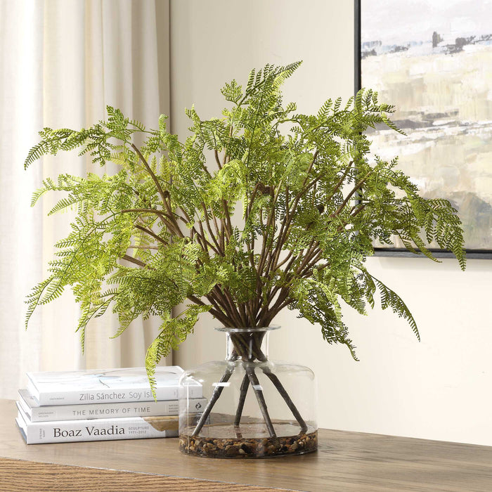 Woodland Fern Centerpiece Clear-Home Accents-Uttermost-Lighting Design Store