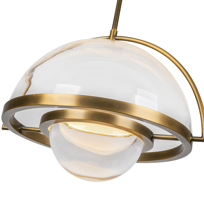 Bowery LED Pendant Vintage Brass-Pendants-Kuzco Lighting-Lighting Design Store