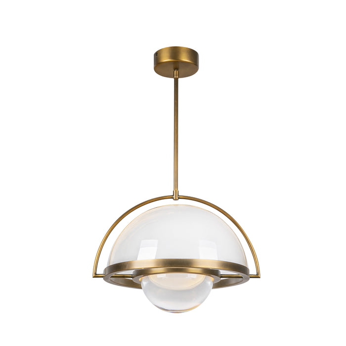 Bowery LED Pendant Vintage Brass-Pendants-Kuzco Lighting-Lighting Design Store