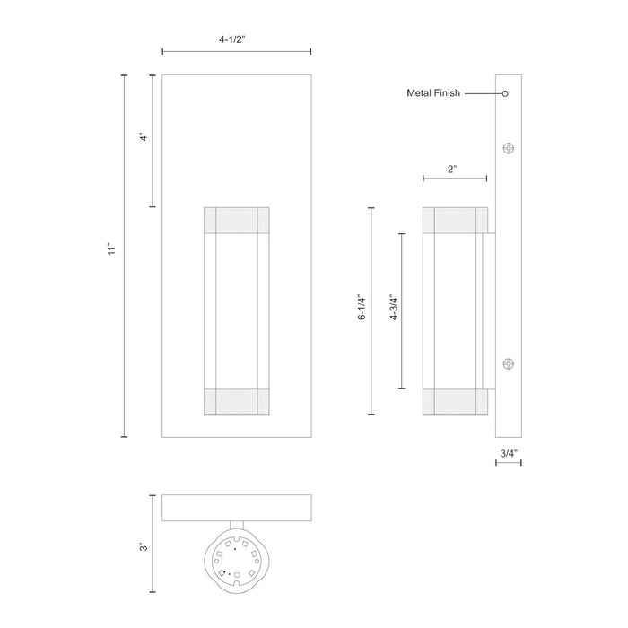Brazen LED Wall Sconce Chrome-Sconces-Kuzco Lighting-Lighting Design Store