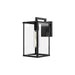 Brentwood One Light Exterior Wall Mount Clear Glass/Textured Black-Exterior-Alora-Lighting Design Store