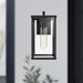 Brentwood One Light Exterior Wall Mount Clear Glass/Textured Black-Exterior-Alora-Lighting Design Store