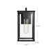 Brentwood One Light Exterior Wall Mount Clear Glass/Textured Black-Exterior-Alora-Lighting Design Store