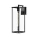 Brentwood One Light Exterior Wall Mount Clear Glass/Textured Black-Exterior-Alora-Lighting Design Store