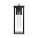 Brentwood One Light Exterior Wall Mount Clear Glass/Textured Black-Exterior-Alora-Lighting Design Store