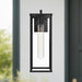 Brentwood One Light Exterior Wall Mount Clear Glass/Textured Black-Exterior-Alora-Lighting Design Store