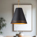 Brickell Three Light Pendant Matte Black/Hazelnut Leather-Pendants-Alora-Lighting Design Store