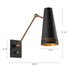 Brickell One Light Wall Sconce Matte White/Hazelnut Leather-Lamps-Alora-Lighting Design Store
