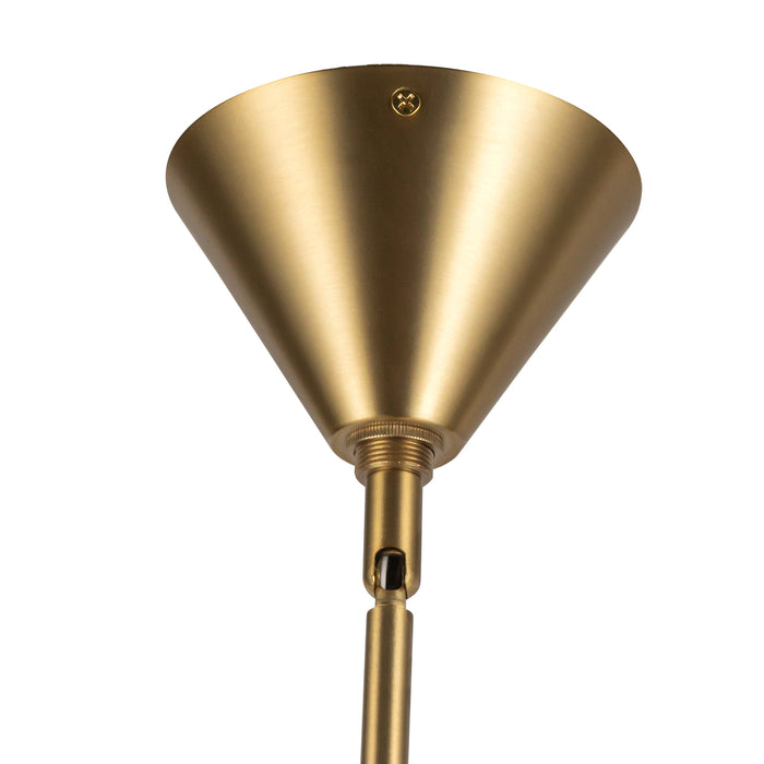 Bridgette Four Light Chandelier Brushed Gold/White Linen-Large Chandeliers-Alora-Lighting Design Store