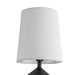 Bridgette Four Light Chandelier Matte Black/White Linen-Large Chandeliers-Alora-Lighting Design Store